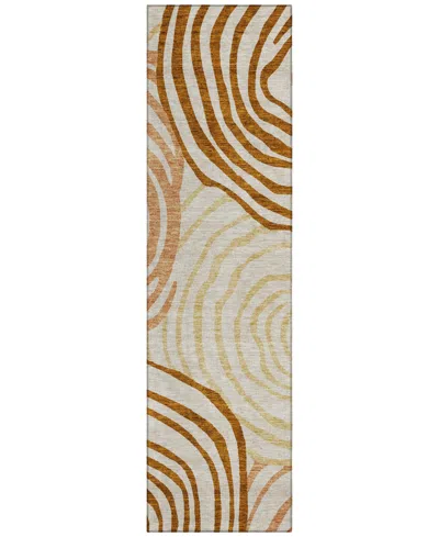 Addison Chantille Acn765 2'3"x7'6" Runner Area Rug In Terracotta