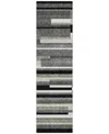 Addison Chantille Acn766 2'3"x7'6" Runner Area Rug In Black