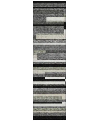 Addison Chantille Acn766 2'3"x7'6" Runner Area Rug In Black