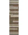 Addison Chantille Acn766 2'3"x7'6" Runner Area Rug In Brown