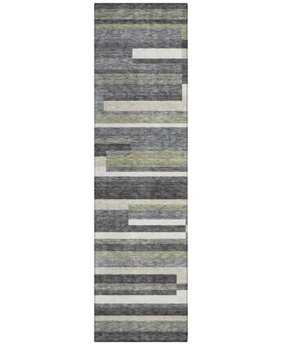 Addison Chantille Acn766 2'3"x7'6" Runner Area Rug In Charcoal