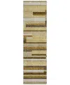 Addison Chantille Acn766 2'3"x7'6" Runner Area Rug In Khaki