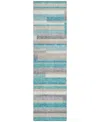 Addison Chantille Acn766 2'3"x7'6" Runner Area Rug In Teal