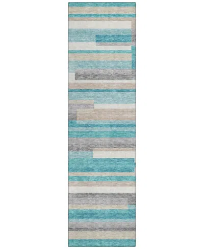 Addison Chantille Acn766 2'3"x7'6" Runner Area Rug In Teal