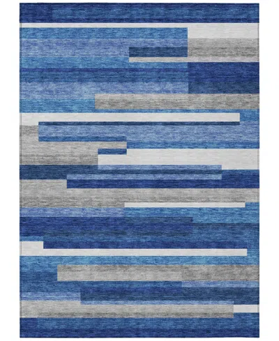Addison Chantille Machine Washable Acn766 5'x7'6" Area Rug In Blue