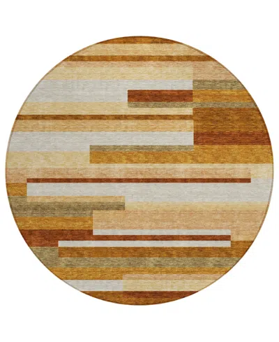 Addison Chantille Acn766 8'x8' Round Area Rug In Paprika