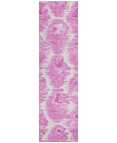 Addison Chantille Acn767 2'3"x7'6" Runner Area Rug In Pink
