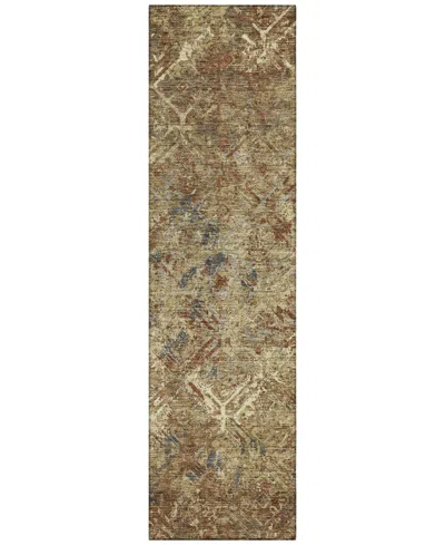 Addison Chantille Acn768 2'3"x7'6" Runner Area Rug In Brown