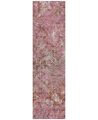 Addison Chantille Acn768 2'3"x7'6" Runner Area Rug In Pink