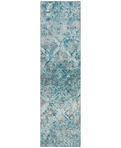 Addison Chantille Acn768 2'3"x7'6" Runner Area Rug In Teal
