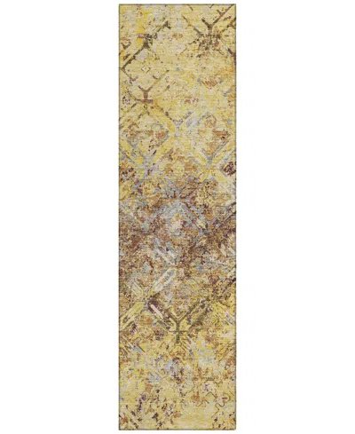 Addison Chantille Acn768 2'3"x7'6" Runner Area Rug In Wheat
