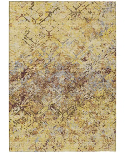 Addison Chantille Machine Washable Acn768 5'x7'6" Area Rug In Wheat