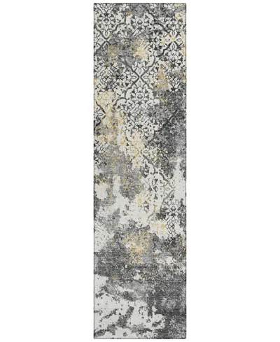 Addison Chantille Acn769 2'3"x7'6" Runner Area Rug In Charcoal
