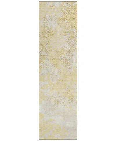Addison Chantille Acn769 2'3"x7'6" Runner Area Rug In Gold