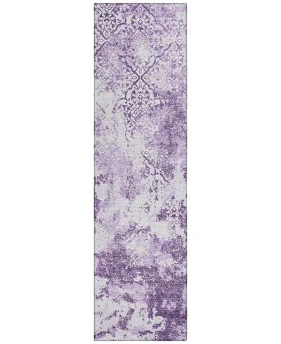 Addison Chantille Acn769 2'3"x7'6" Runner Area Rug In Lavender