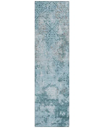 Addison Chantille Acn769 2'3"x7'6" Runner Area Rug In Teal