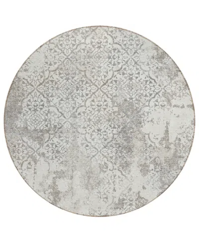 Addison Chantille Acn769 8'x8' Round Area Rug In Ivory