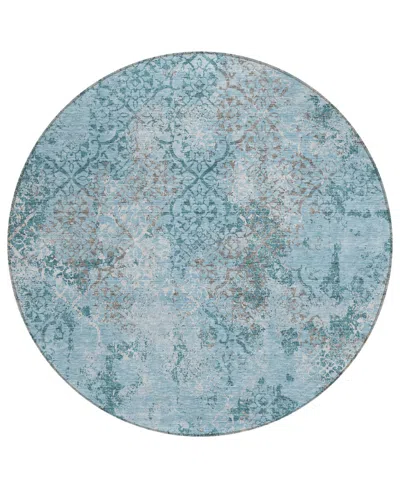 Addison Chantille Acn769 8'x8' Round Area Rug In Teal