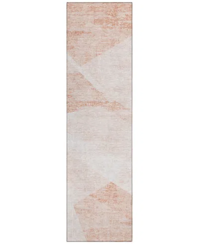 Addison Chantille Machine Washable Acn770 2'3''x7'6'' Runner Area Rug In Salmon