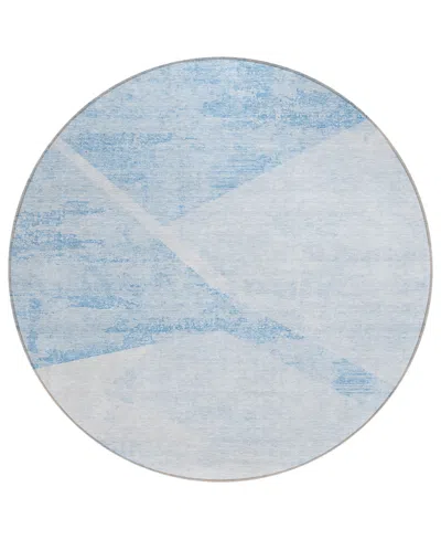 Addison Chantille Acn770 8'x8' Round Area Rug In Denim