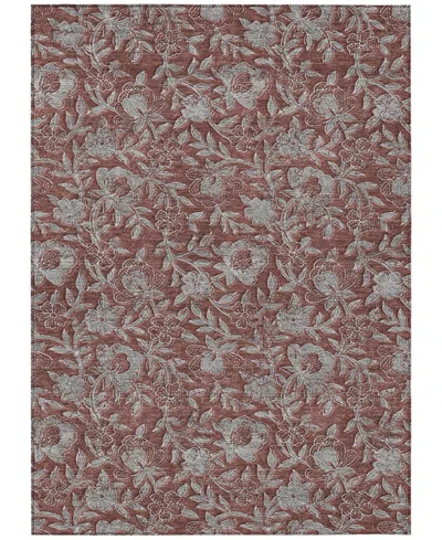 Addison Chantille Machine Washable Acn771 5'x7'6'' Area Rug In Paprika