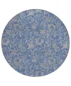Addison Chantille Acn771 8'x8' Round Area Rug In Denim