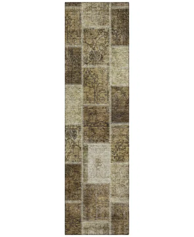 Addison Chantille Acn772 2'3''x7'6'' Runner Area Rug In Brown