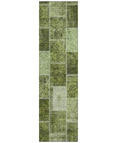 Addison Chantille Acn772 2'3''x7'6'' Runner Area Rug In Olive