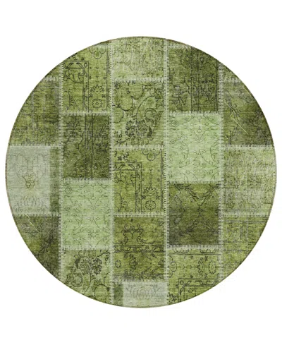 Addison Chantille Acn772 8'x8' Round Area Rug In Olive