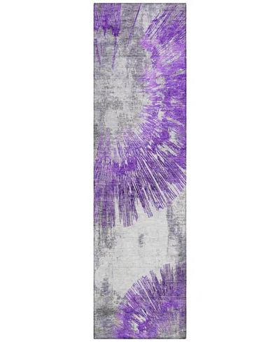 Addison Chantille Acn773 2'3''x7'6'' Runner Area Rug In Purple