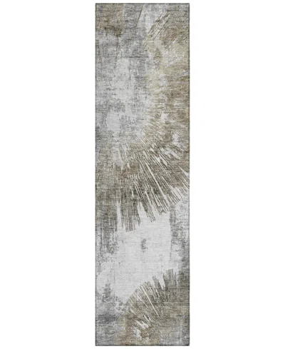 Addison Chantille Machine Washable Acn773 2'3''x7'6'' Runner Area Rug In Taupe