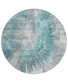 Addison Chantille Acn773 8'x8' Round Area Rug In Teal