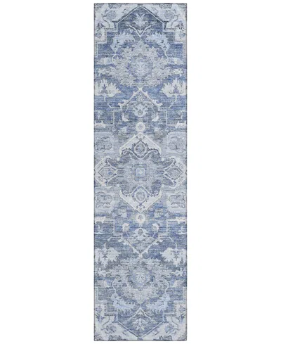 Addison Chantille Acn774 2'3''x7'6'' Runner Area Rug In Denim