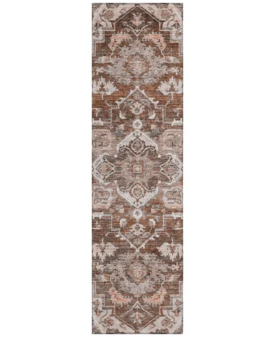 Addison Chantille Acn774 2'3''x7'6'' Runner Area Rug In Terracotta