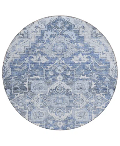 Addison Chantille Acn774 8'x8' Round Area Rug In Denim