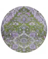 Addison Chantille Acn774 8'x8' Round Area Rug In Olive