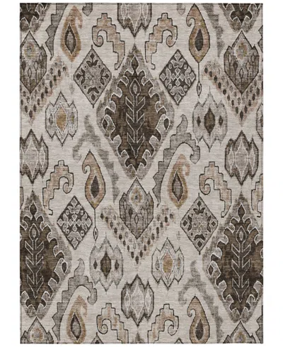 Addison Chantille Machine Washable Acn775 8'x10' Area Rug In Brown