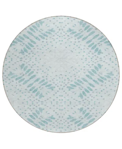 Addison Chantille Acn778 8'x8' Round Area Rug In Teal