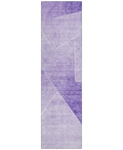 Addison Chantille Acn779 2'3''x7'6'' Runner Area Rug In Purple