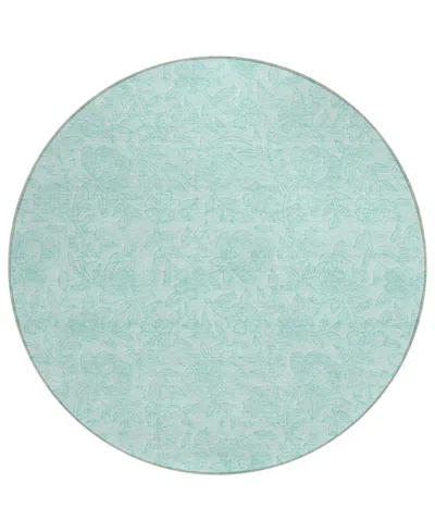 Addison Chantille Acn782 8'x8' Round Area Rug In Teal