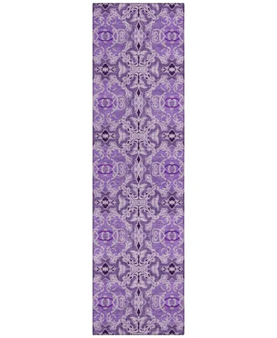 Addison Chantille Acn783 2'3''x7'6'' Runner Area Rug In Purple