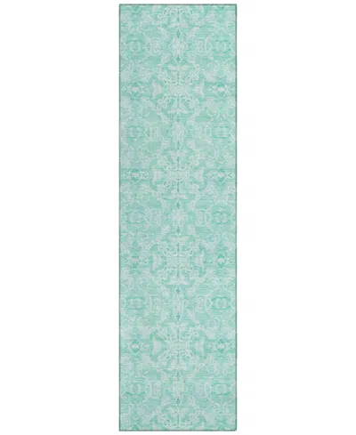 Addison Chantille Acn784 2'3''x7'6'' Runner Area Rug In Turquoise