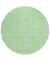 Addison Chantille Acn784 8'x8' Round Area Rug In Lime