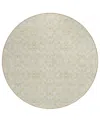 Addison Chantille Acn784 8'x8' Round Area Rug In Tan