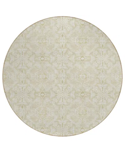 Addison Chantille Acn784 8'x8' Round Area Rug In Tan