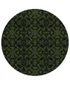 Addison Chantille Acn785 8'x8' Round Area Rug In Olive