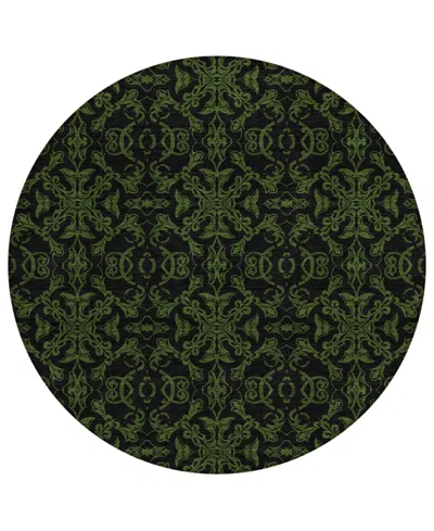 Addison Chantille Acn785 8'x8' Round Area Rug In Olive