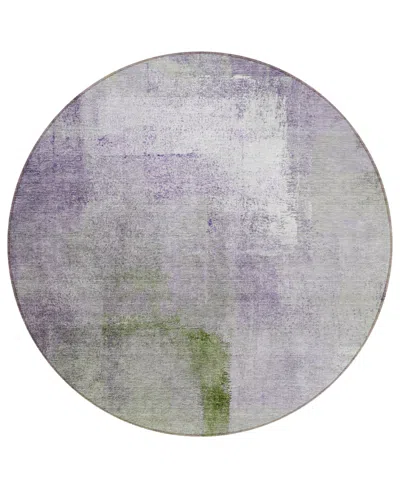Addison Chantille Acn787 8'x8' Round Area Rug In Purple