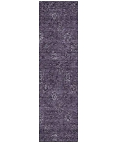 Addison Chantille Acn788 2'3''x7'6'' Runner Area Rug In Eggplant