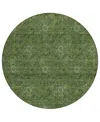 Addison Chantille Acn788 8'x8' Round Area Rug In Olive